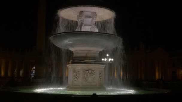 Fontana Fiumi Roma Vatikan Talya — Stok video