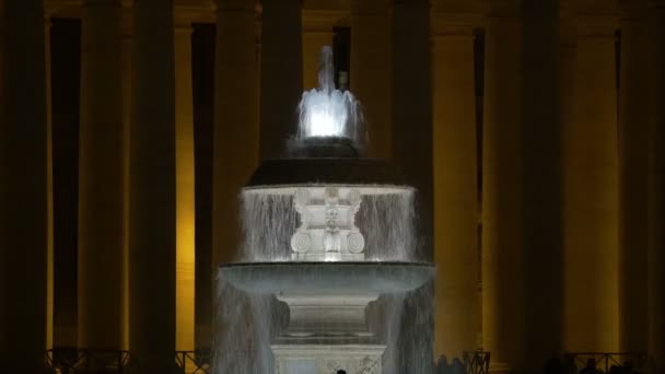 Fontana Fiumi Rzym Watykan Włochy — Wideo stockowe