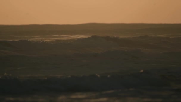 Beautiful Ocean Golden Sunset — Stock Video