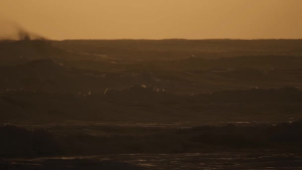 Belo Oceano Pôr Sol Dourado — Vídeo de Stock