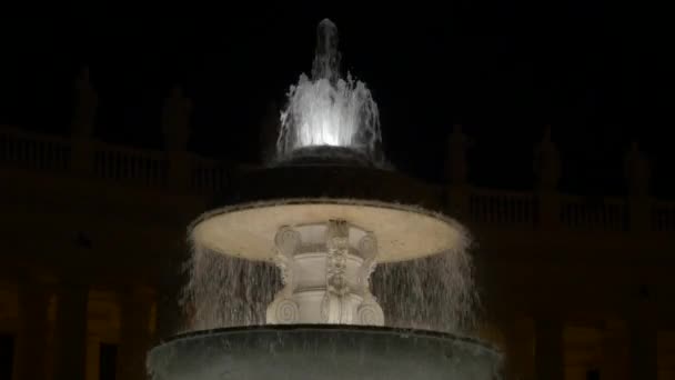 Fontana Fiumi Roma Vaticano Italia — Video Stock