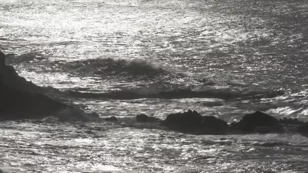 葡萄牙海岸的巨浪 慢动作 — 图库视频影像