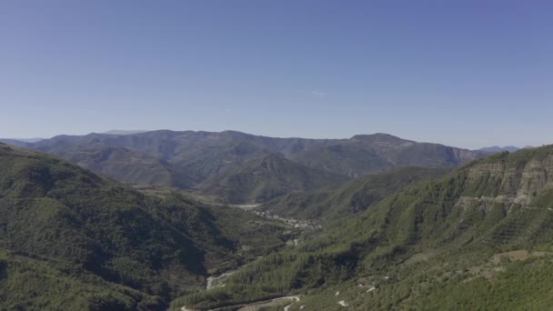 Εναέρια Επικά Σκραπάρ Τοπία Και Όρη Αλβανία — Αρχείο Βίντεο