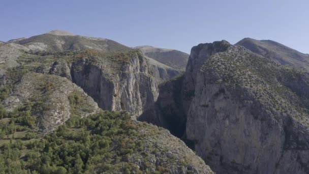 阿尔巴尼亚空中 史诗式Skrapar景观和山脉 — 图库视频影像