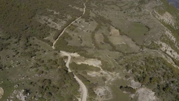 Aerial Epic Skrapar Landscapes Mountains Albania — Stok Video