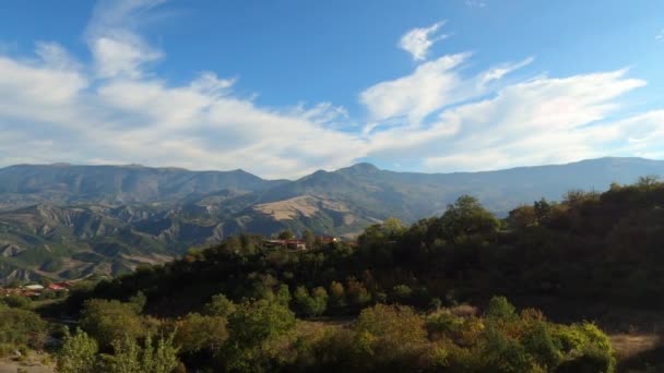 Piękne Krajobrazy Między Gjerbes Moglice Albanii Widok Przejażdżkę Samochodem — Wideo stockowe