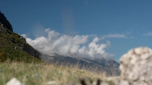 Time Lapse Clouds Albanian Mountain Range — Vídeo de Stock