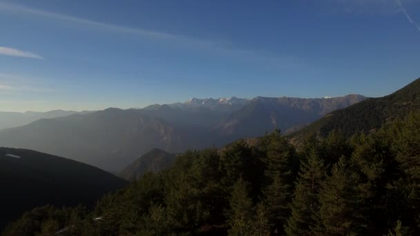 Andorra Güzel Dağların Hava Manzarası — Stok video