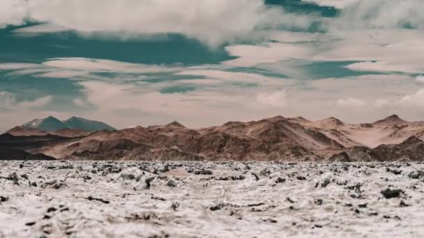 Time Lapse Salt Desert Salar Arizaro Argentina — Stock video