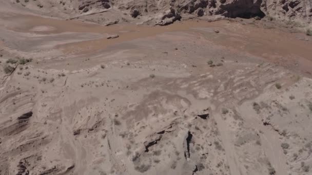 Vacker Utsikt Över Luften Valle Encantado Argentina — Stockvideo