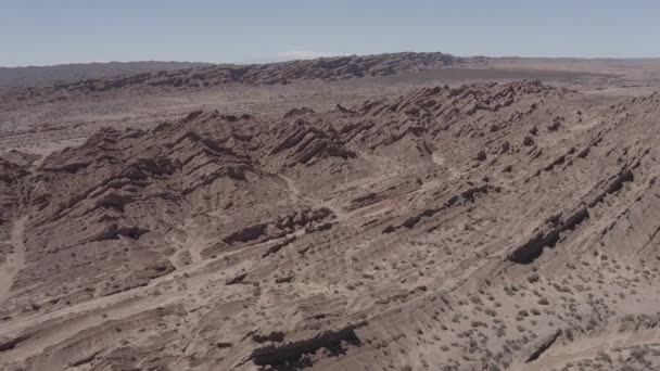 Schöne Luftaufnahme Valle Encantado Argentinien — Stockvideo