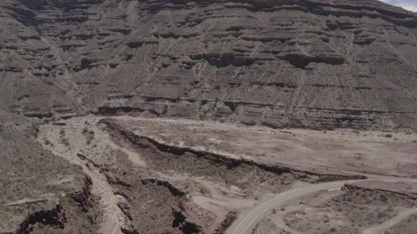 Aerial Gorge Valle Luna Argentina — Stock video