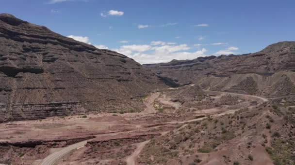 Aerial Gorge Valle Luna Argentína — Stock videók