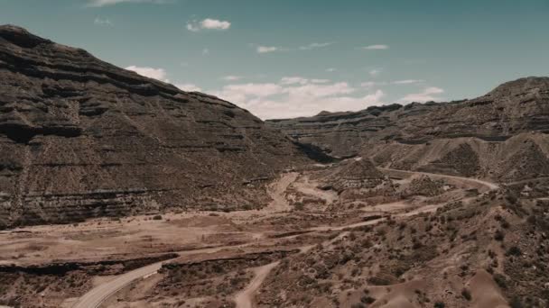 Aerial Gorge Valle Luna Argentina — Stock Video
