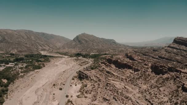 Aerial View Mountain Ranges Belen Argentina — Stock Video