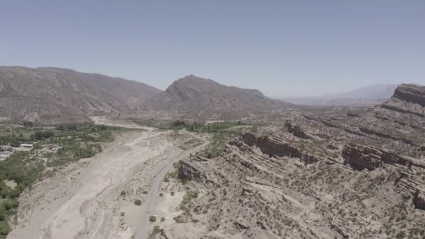 Luchtfoto Van Bergketens Rond Belen Argentinië — Stockvideo