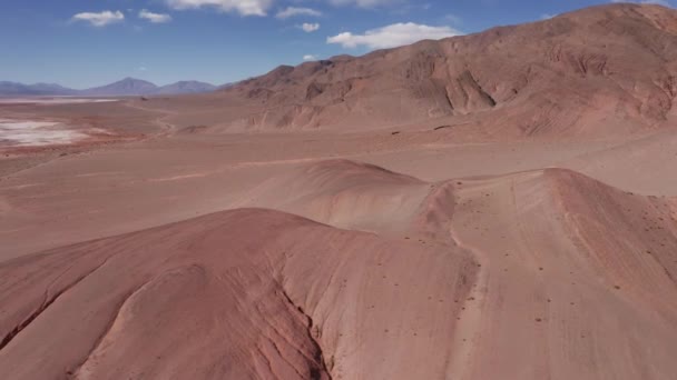 Прекрасный Вид Воздуха Salar Pocitos Аргентина — стоковое видео