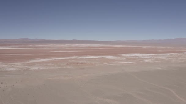 Schöne Luftaufnahme Salar Pocitos Argentinien — Stockvideo