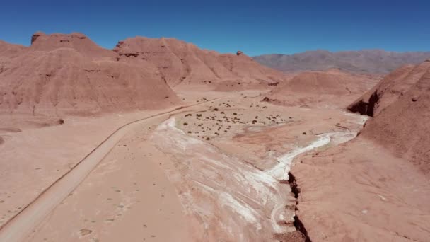 Schöne Luftaufnahme Las Sietes Curvas Argentinien — Stockvideo