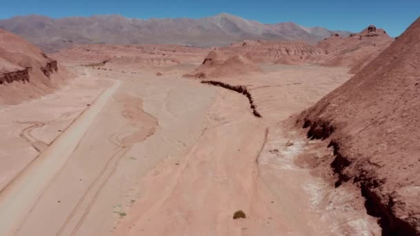 Vacker Utsikt Över Luften Las Sietes Curvas Argentina — Stockvideo