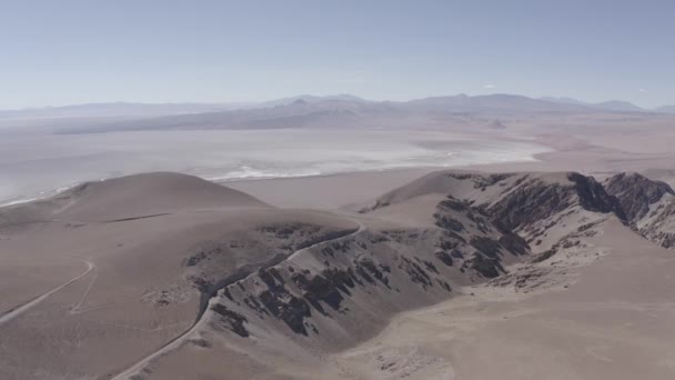 Красивый Вид Воздуха Виста Дель Льюльяильяко Салар Аризаро Аргентина — стоковое видео