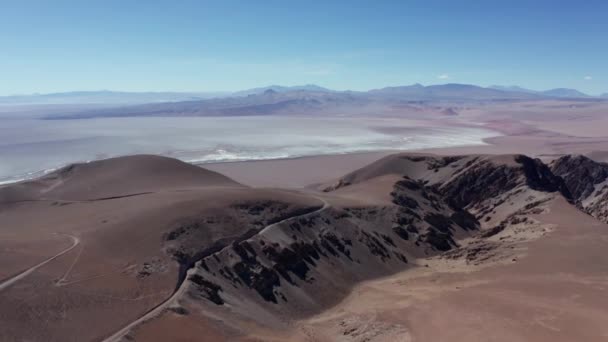 美しい空中眺め ヴィスタ リョラコ サラール アリゾロ アルゼンチン — ストック動画