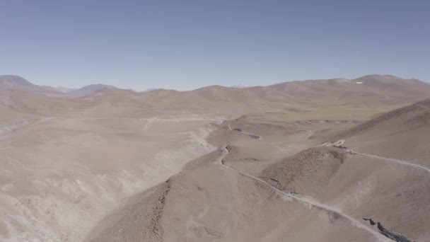 Vacker Utsikt Över Luften Vista Del Llullaillaco Salar Arizaro Argentina — Stockvideo