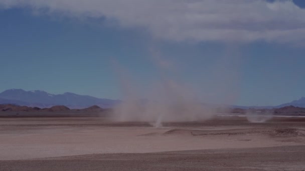 Aufnahmen Von Wirbelwind Vortex Tolar Grande Argentinien — Stockvideo