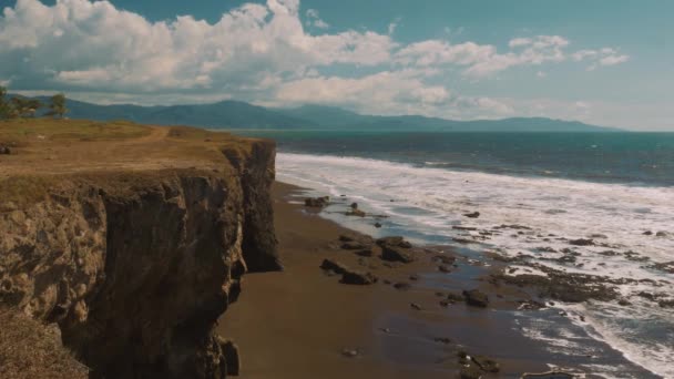 Scenic View Cliffs Penon Guacalillo Costa Rica — Stockvideo