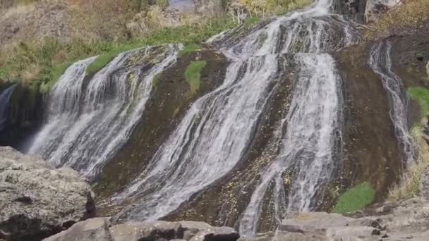 Jermuk Cascada Armenia Fondo Naturaleza — Vídeos de Stock