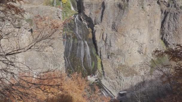 Водопад Джермук Армения Природном Фоне — стоковое видео