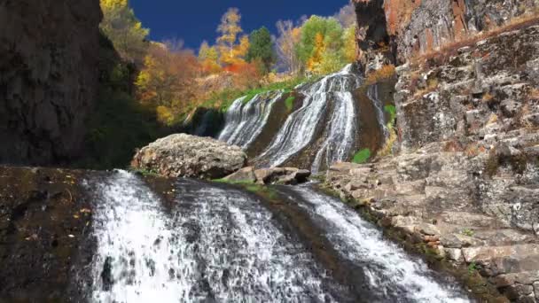 Jermuk Waterfall Armenien Natur Bakgrund — Stockvideo