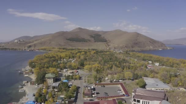Вид Озеро Севан Армения — стоковое видео