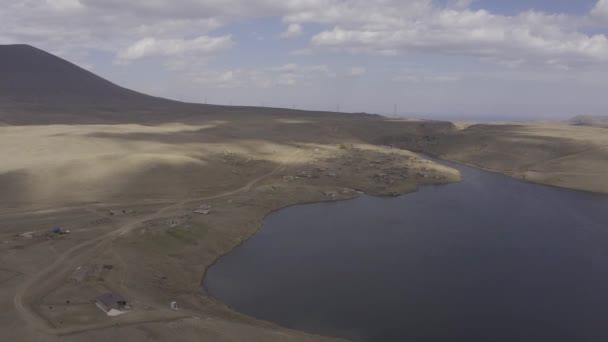 Luchtfoto Argichi Rivier Meer Armenië — Stockvideo