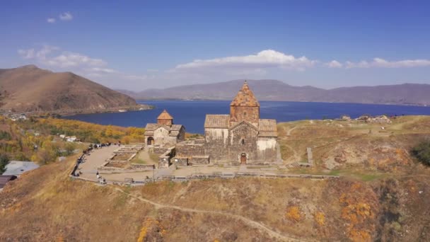 Mosteiro Sevanavank Arménia Viagem — Vídeo de Stock