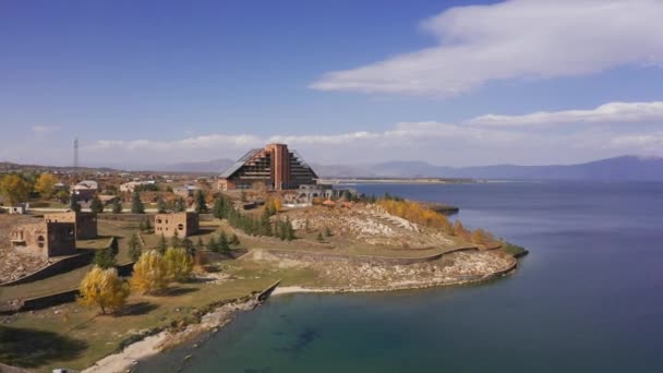 Aérienne Long Côte Lac Sevan Arménie — Video