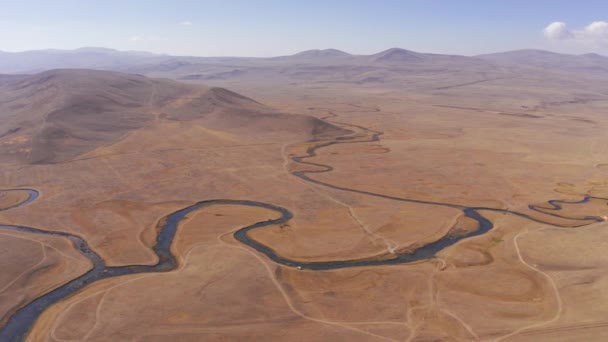 Aerial Argichi Floden Och Sjön Armenien — Stockvideo