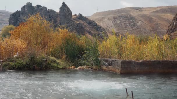 Izvoarele Termale Vorotan Armenia — Videoclip de stoc