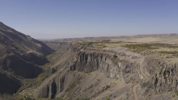 Aerial Temple Garni Armenia — Stock Video