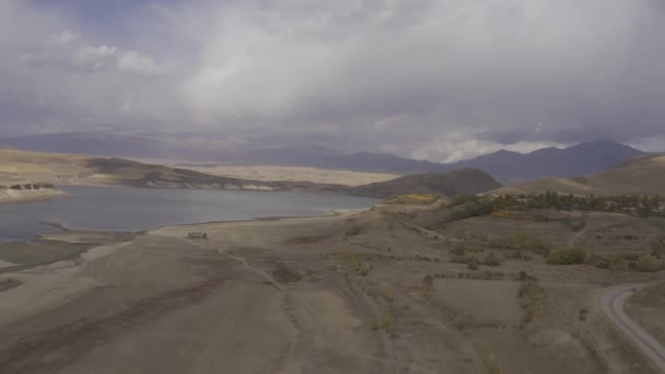 Luchtfoto Tolors Reservoir Armenië — Stockvideo