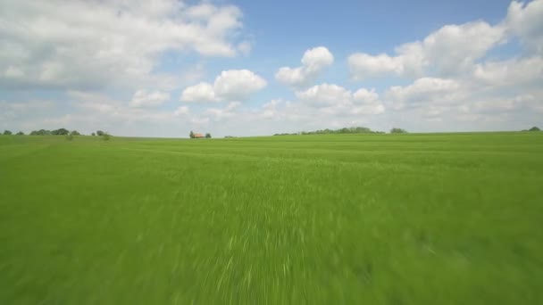 Antenne Vlucht Boven Duitse Landbouwgrond Zuid Duitsland — Stockvideo