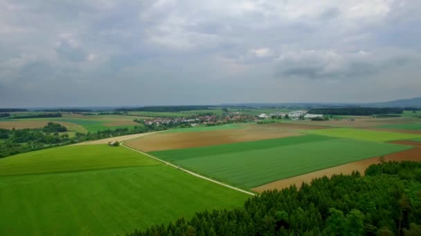 Pohled Letecké Bavorské Farmy — Stock video