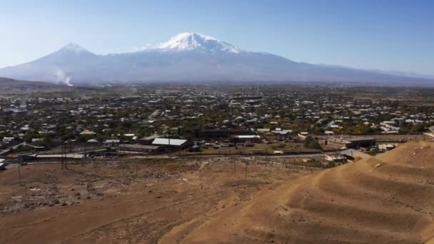 Blick Ararat Armenien Hintergrundansicht — Stockvideo