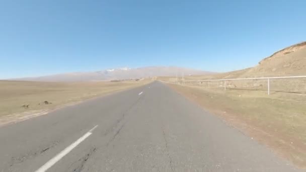 Autofahren Auf Armenischen Straßen Blick Aus Dem Auto — Stockvideo