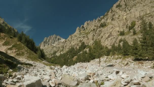 Restonica Gorge Vacker Utsikt — Stockvideo