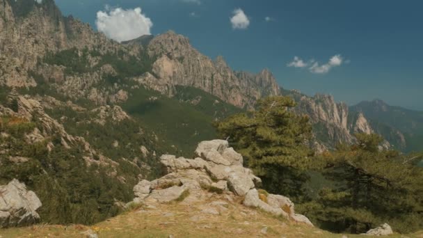 Restonica Gorge Prachtig Uitzicht — Stockvideo
