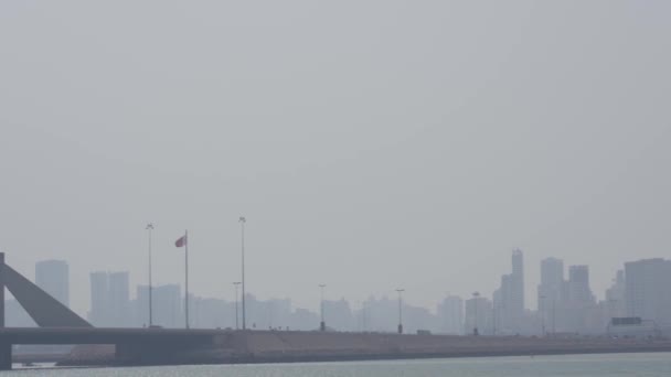Скайлайн Манама Бахрейн Міський Пейзаж Подорожі — стокове відео