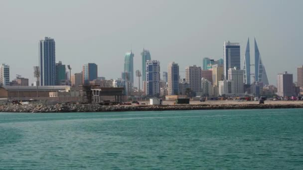 Skyline Manama Bahrain Cityscape Travel — Stock Video