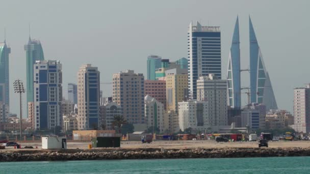 Skyline Manama Bahrain Cityscape Travel — Stock Video