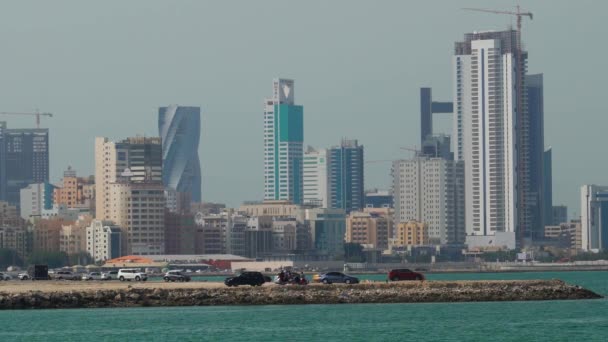 Panorama Manamy Bahrajn Městská Krajina Cestování — Stock video